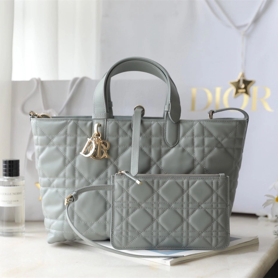 高仿Dior Toujours手提袋 褐色中號
