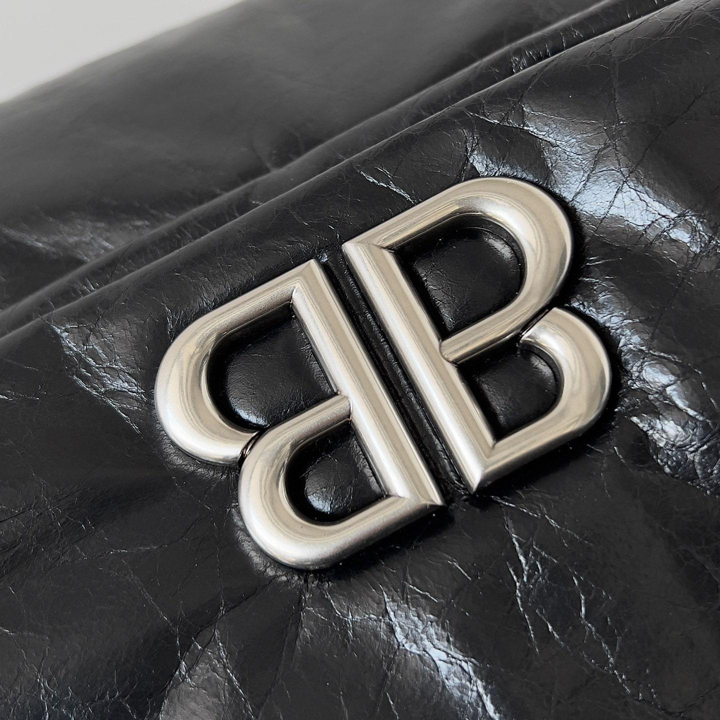 高仿BalenciagaMonaco系列23款冬季黑銀L