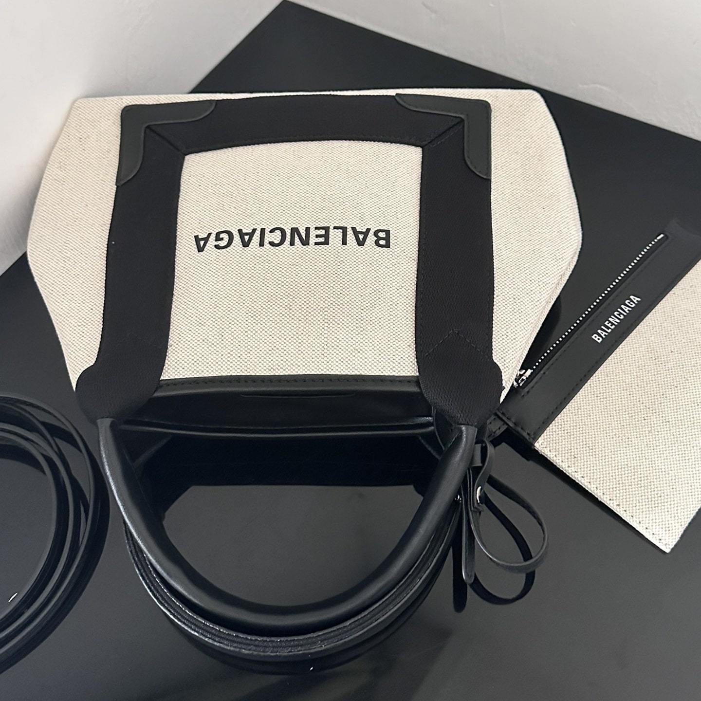 高仿BalenciagaNavyCabas帆布手提袋24CM