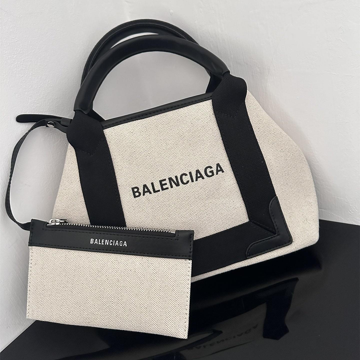高仿BalenciagaNavyCabas帆布手提袋24CM