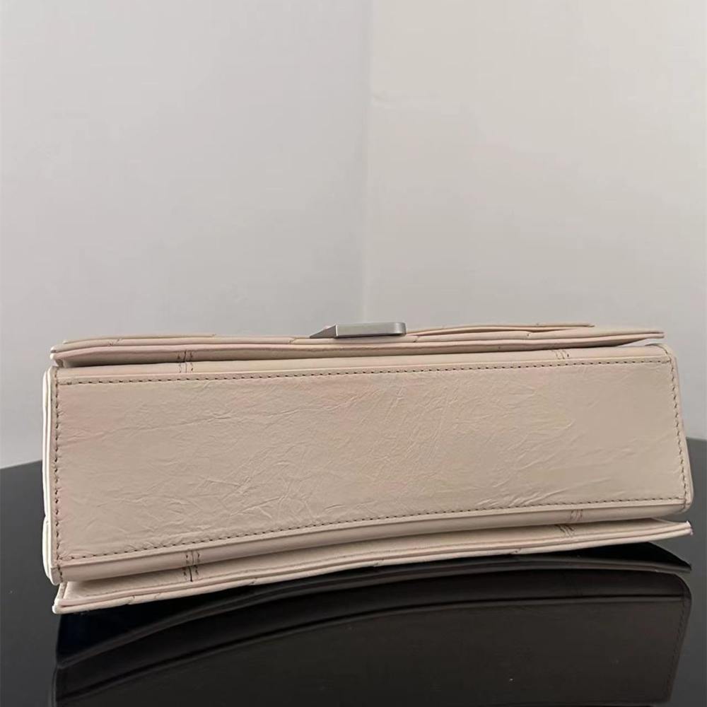 高仿Balenciaga*Crush系列衍縫線小牛皮膚色S