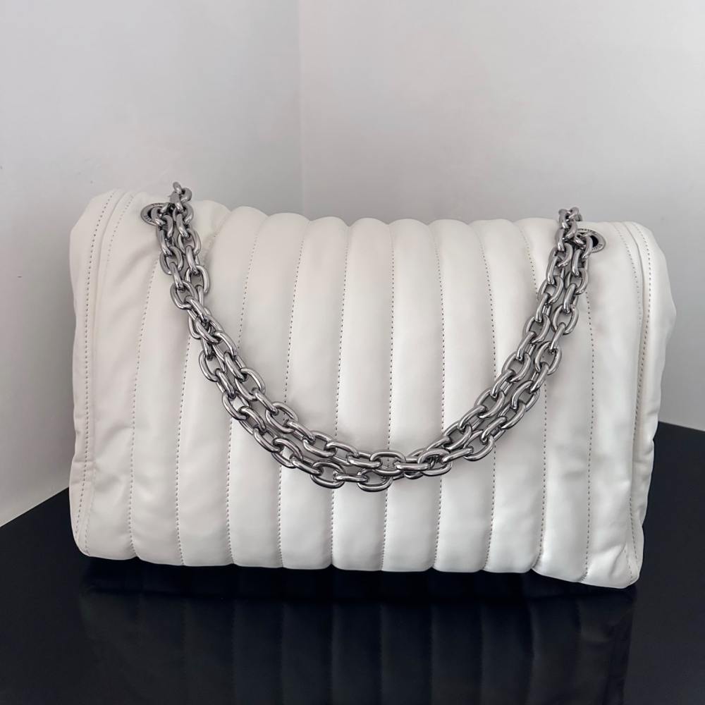 高仿Balenciaga*Monaco系列衍縫線牛皮單肩包m