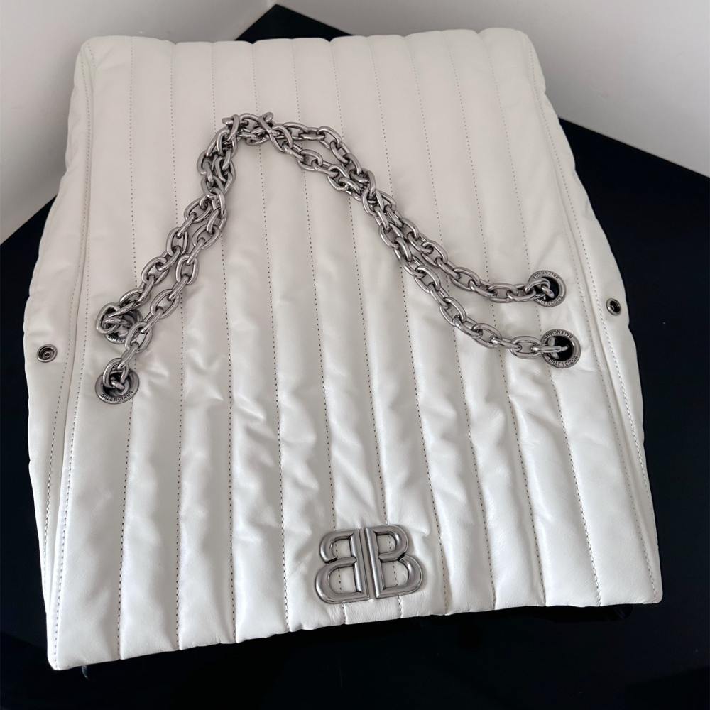 高仿Balenciaga*Monaco系列衍縫線牛皮單肩包m