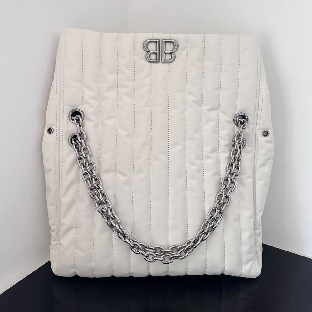 高仿Balenciaga*Monaco系列衍縫線牛皮單肩包m