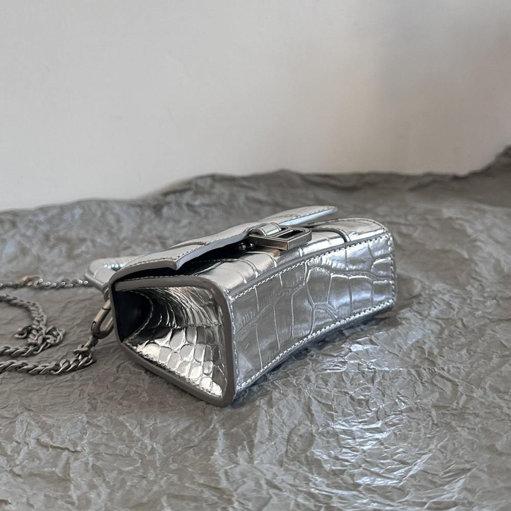 高仿Balenciaga*Nano系列迷你沙漏包銀色