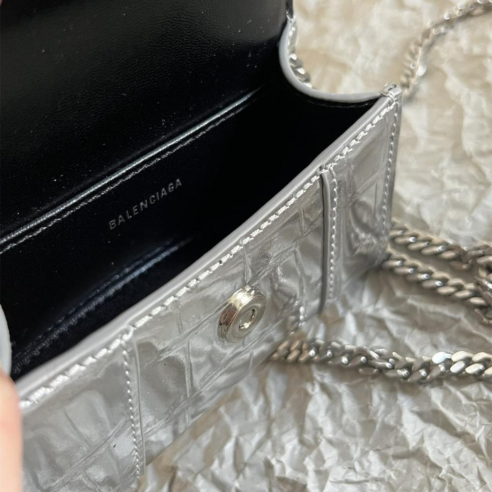 高仿Balenciaga*Nano系列迷你沙漏包銀色