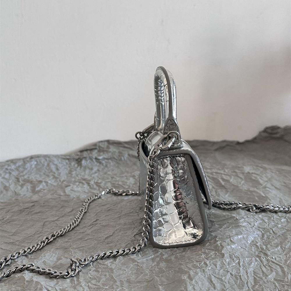 高仿Balenciaga*Nano系列迷你沙漏包銀色