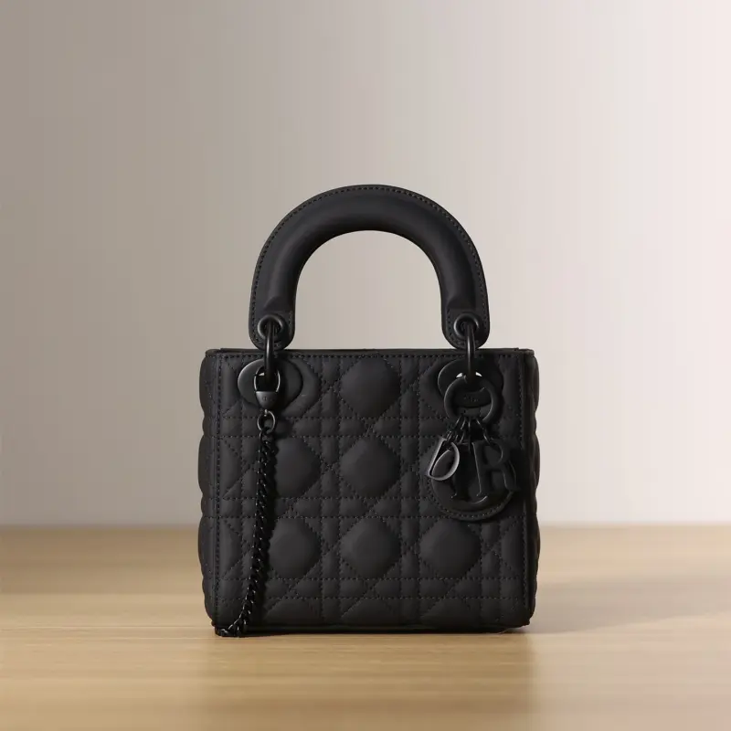 高仿Dior*Lady系列牛皮手拎袋Mini免檢版
