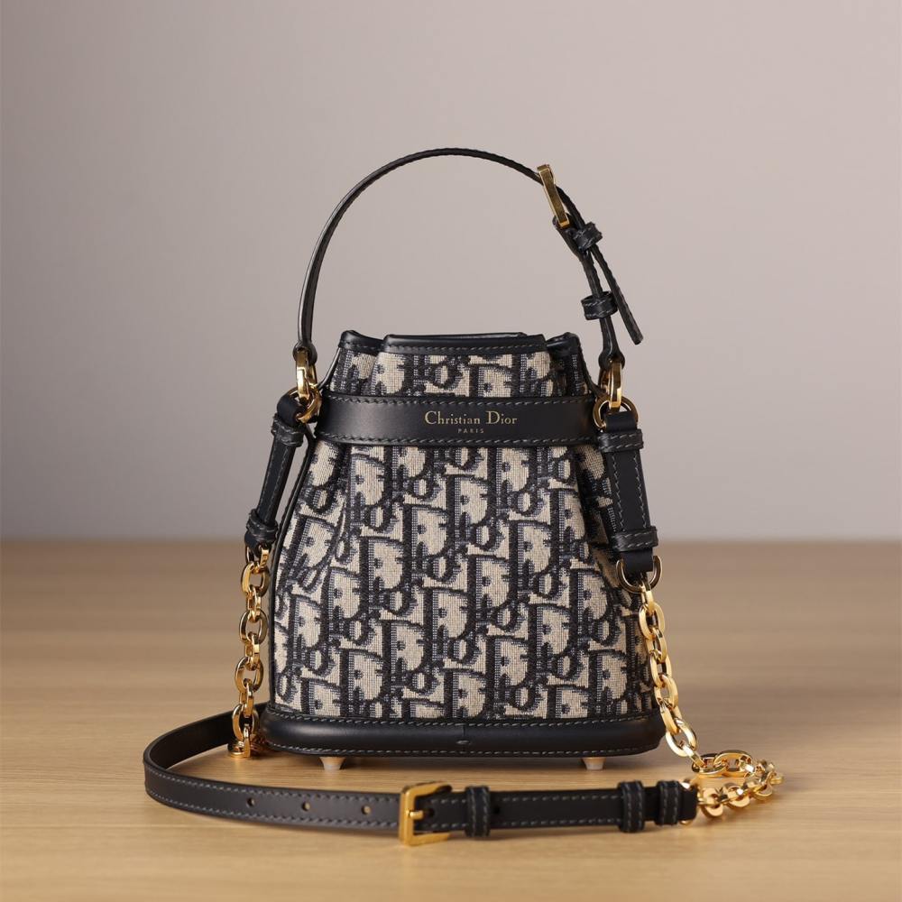 高仿Dior*Cest系列Oblique印花水桶包