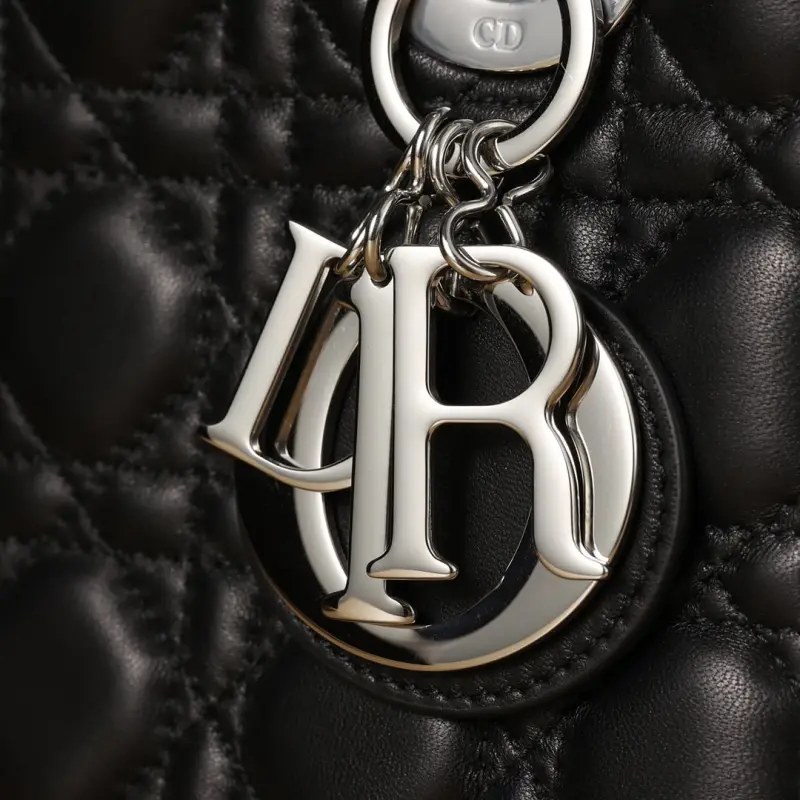 高仿Dior*LadyDiorMyABCDior系列小羊皮黑色手袋