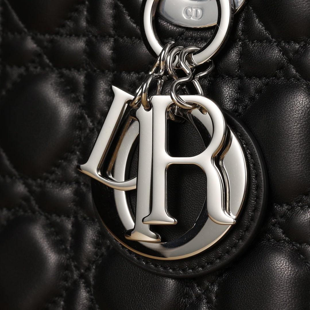 高仿Dior*LadyDiorMyABCDior系列小羊皮黑色手袋