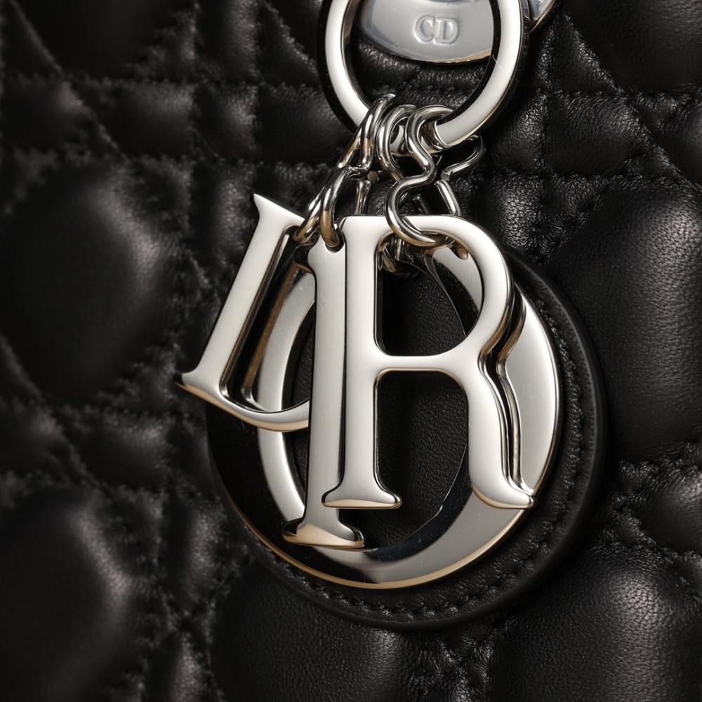 高仿Dior*LadyDiorMyABCDior系列小羊皮黑色手袋