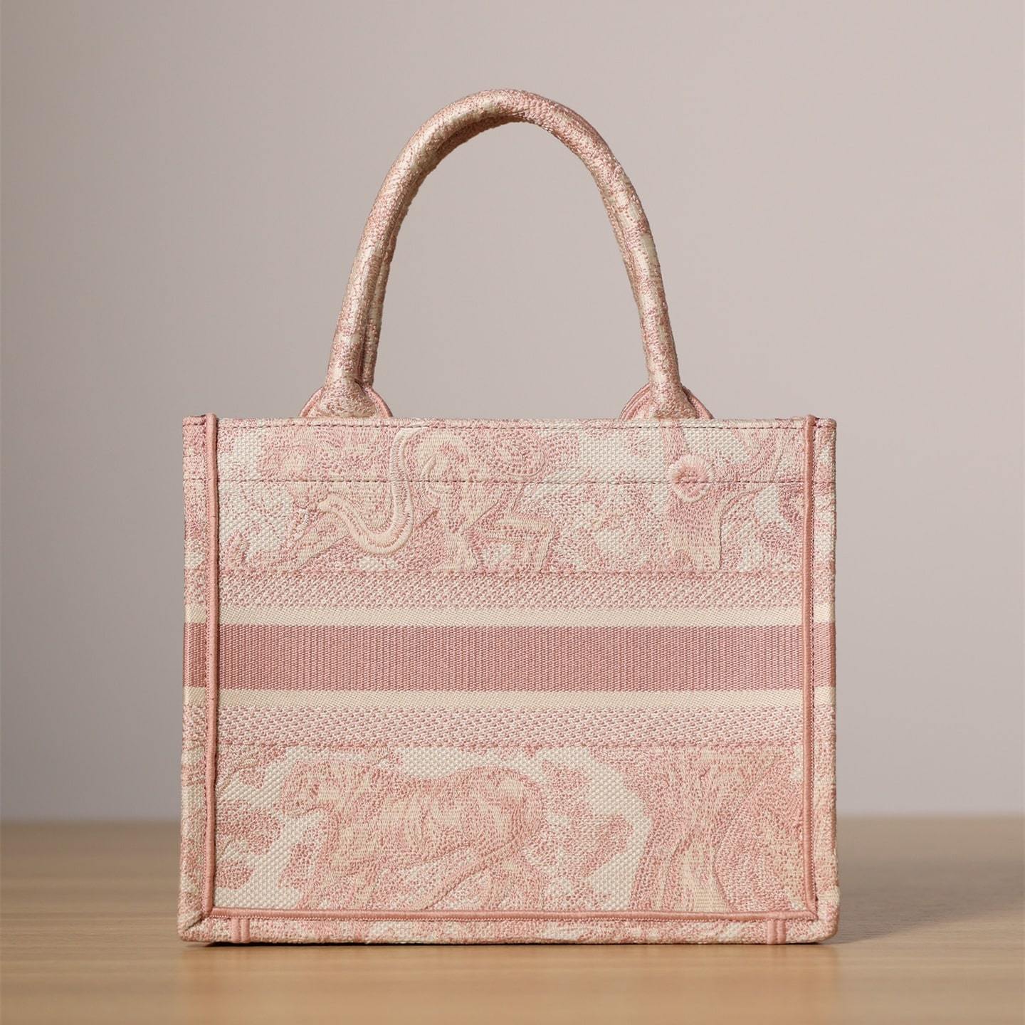 高仿Dior*BookTote系列粉色茹伊手袋