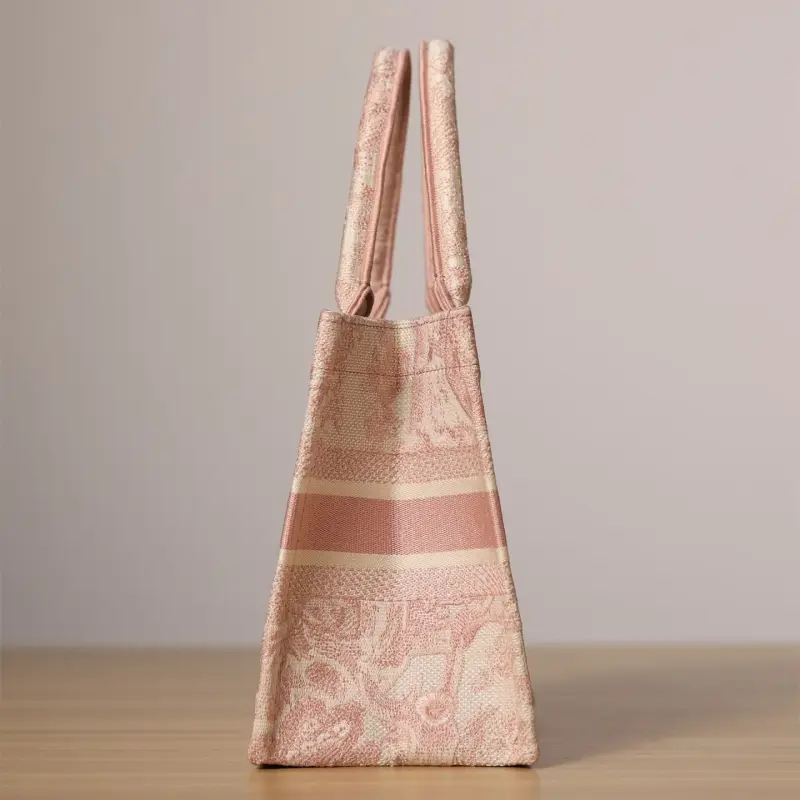 高仿Dior*BookTote系列粉色茹伊手袋