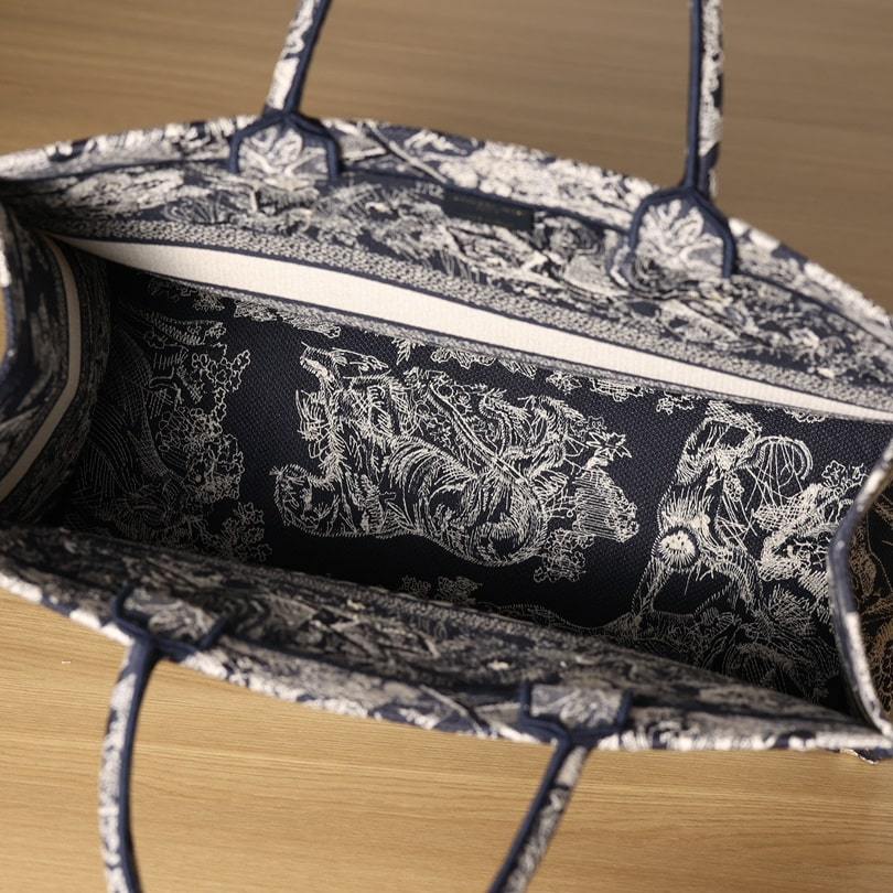 高仿Dior*BookTote系列藍色茹伊手袋M