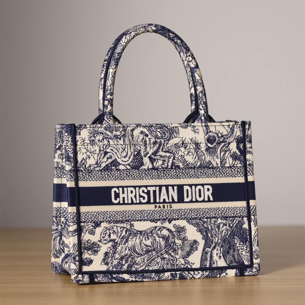 高仿Dior*BookTote系列藍色茹伊手袋S