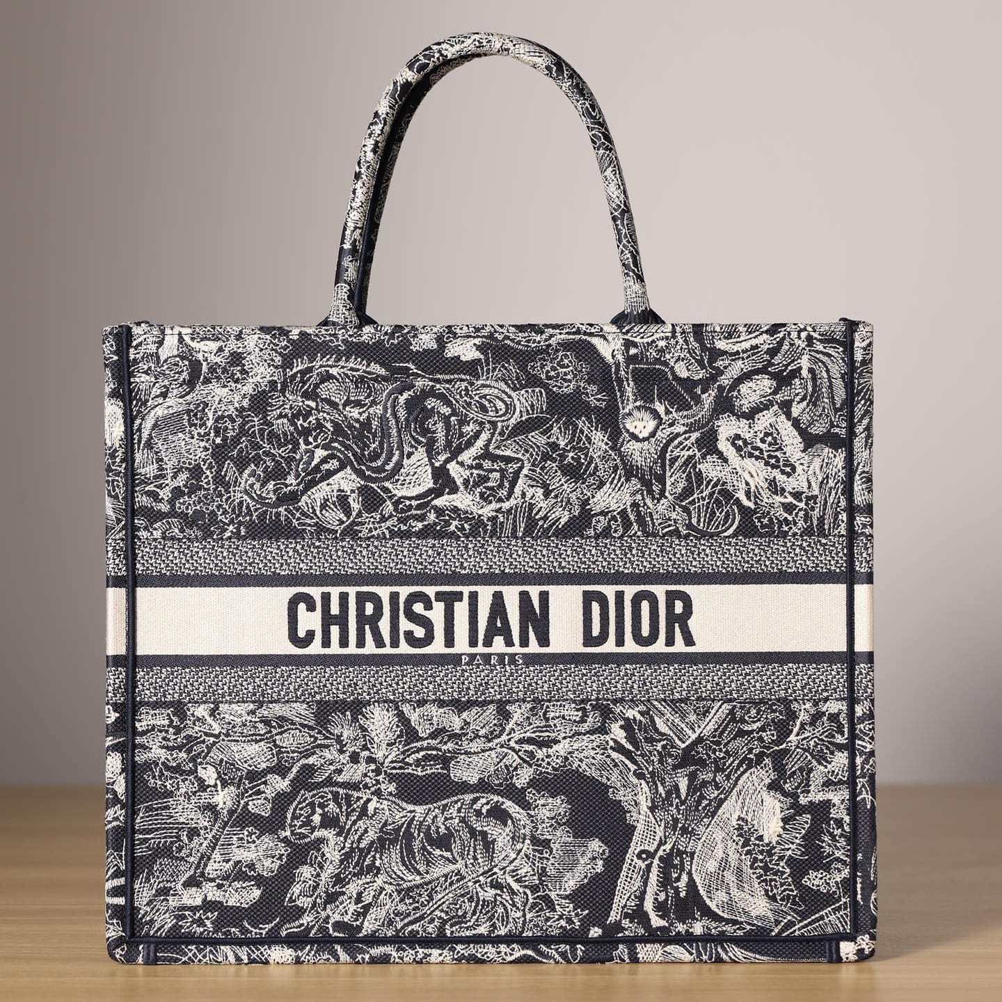 高仿Dior*BookTote系列藍色茹伊手袋M