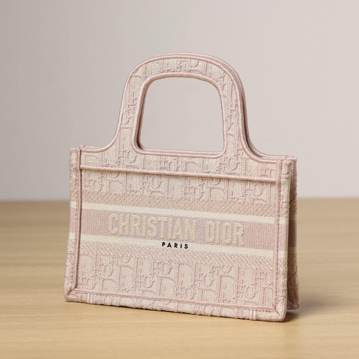 高仿Dior*BookTote系列手袋Oblique印花粉色免檢版