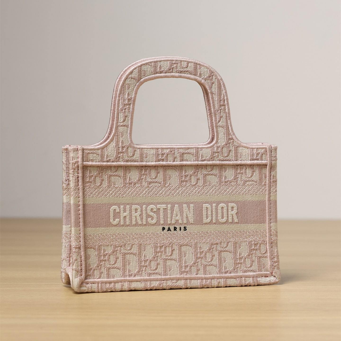 高仿Dior*BookTote系列手袋Oblique印花粉色免檢版
