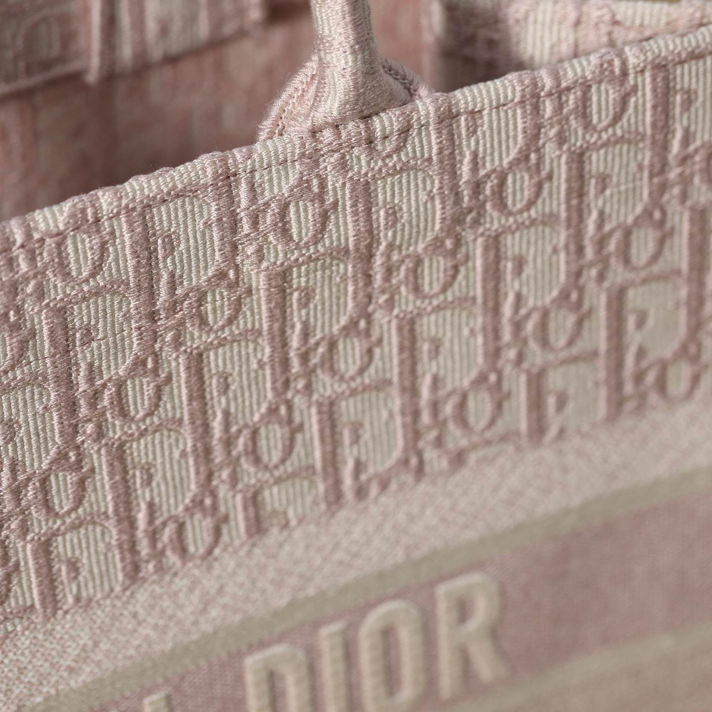 高仿Dior*BookTote系列Oblique印花粉色M免檢版