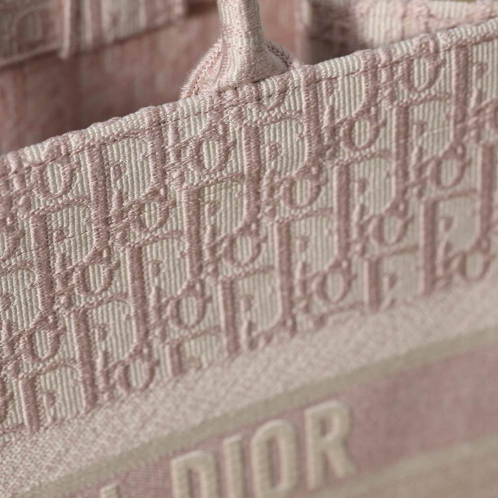 高仿Dior*BookTote系列Oblique印花粉色M免檢版
