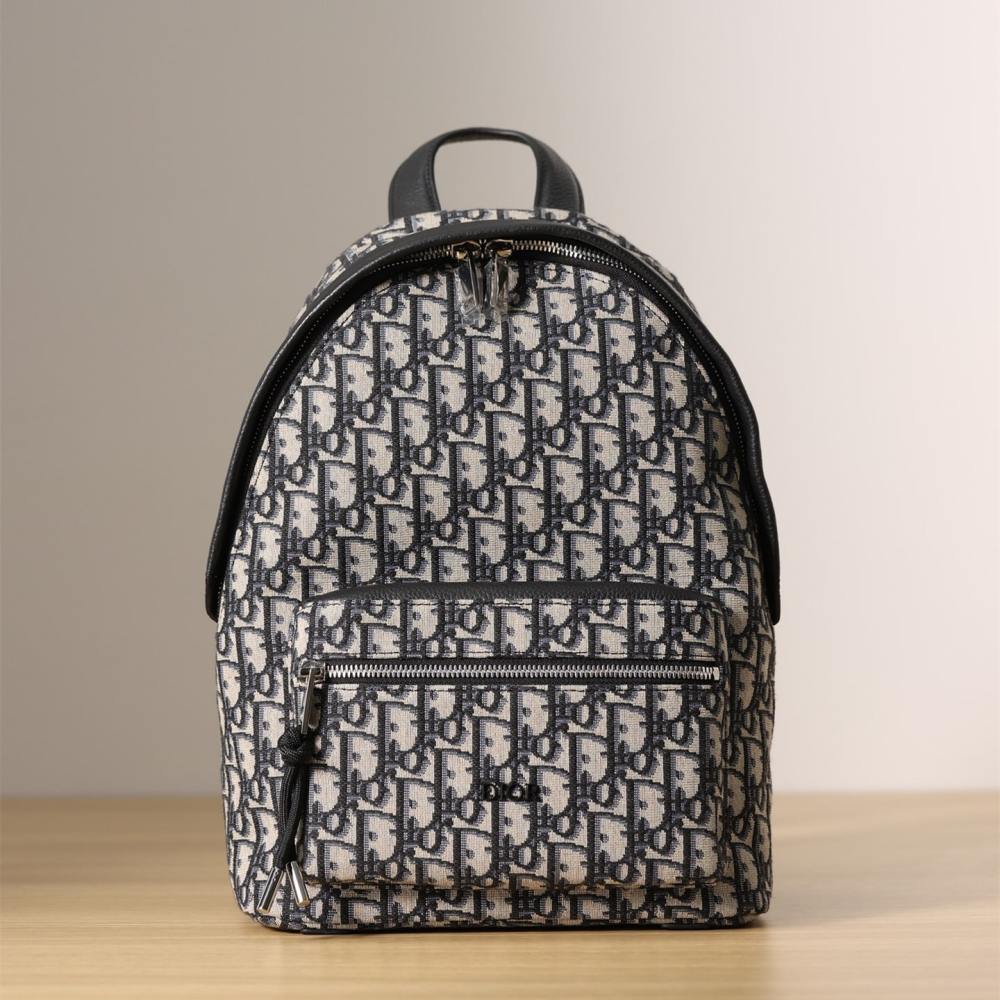 高仿Dior*Rider系列雙肩背包Oblique印花免檢版