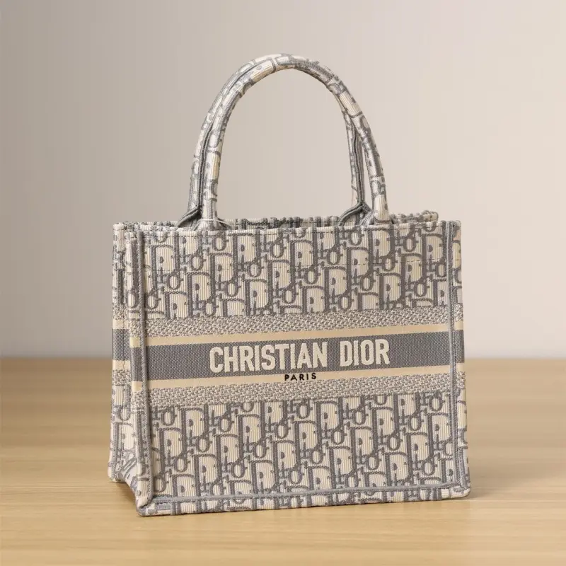 高仿Dior*BookTote系列Oblique印花灰色S免檢版