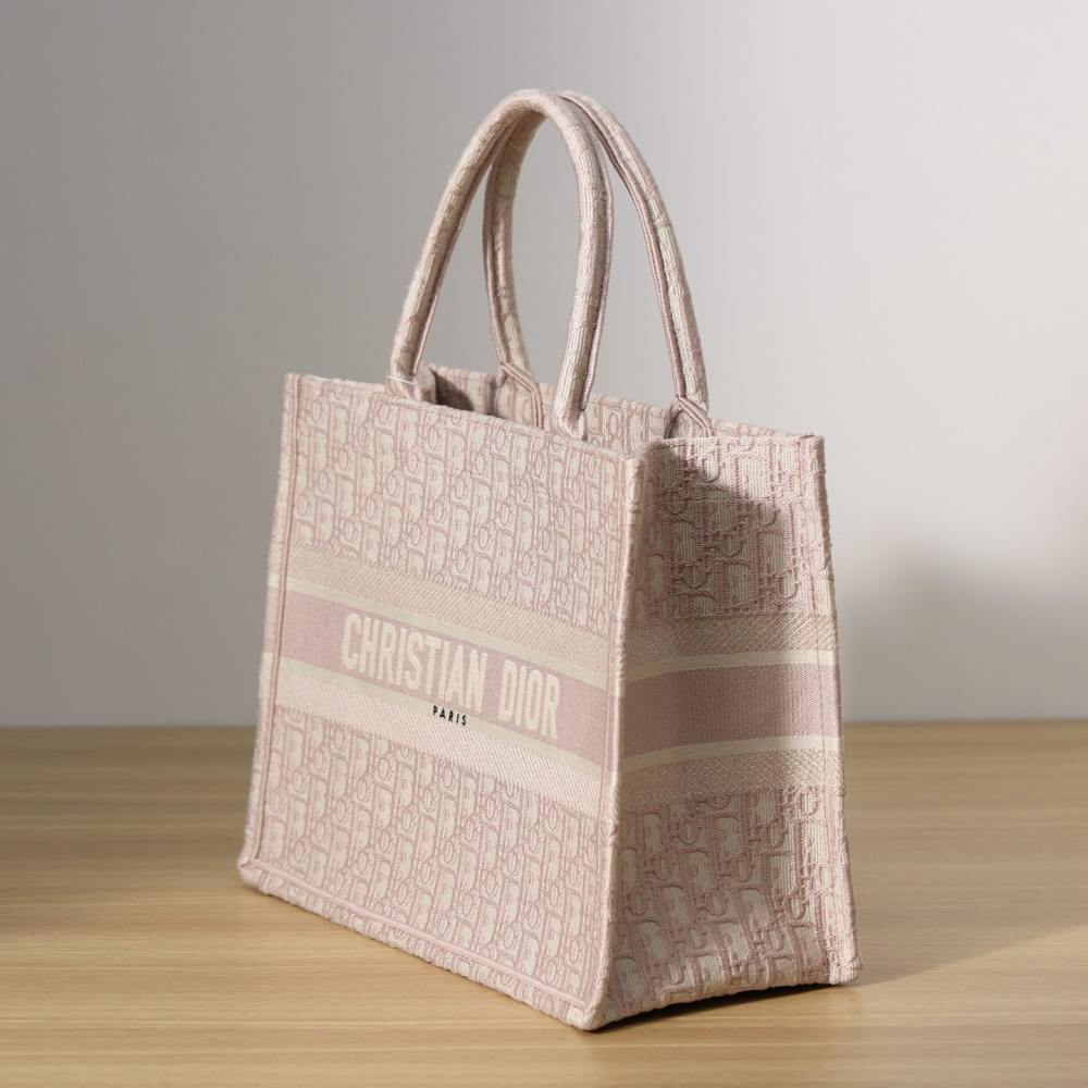 高仿Dior*BookTote系列Oblique印花粉色M免檢版