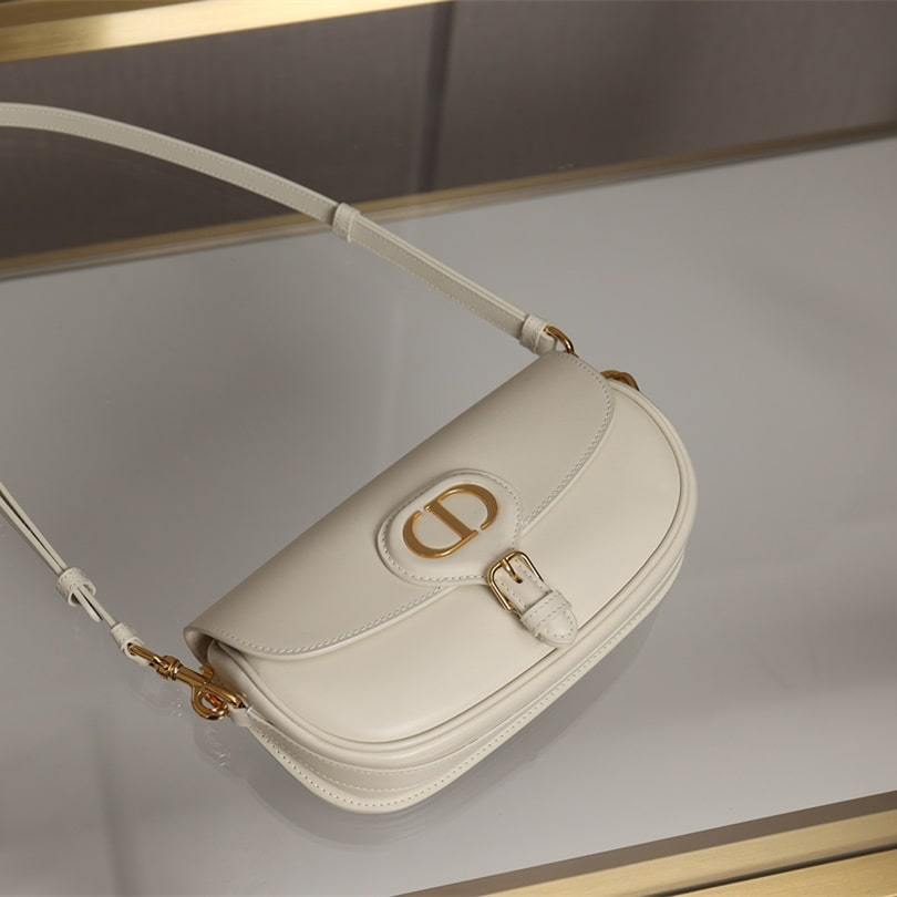 高仿Dior*Bobby系列單肩腋下包白色免檢版