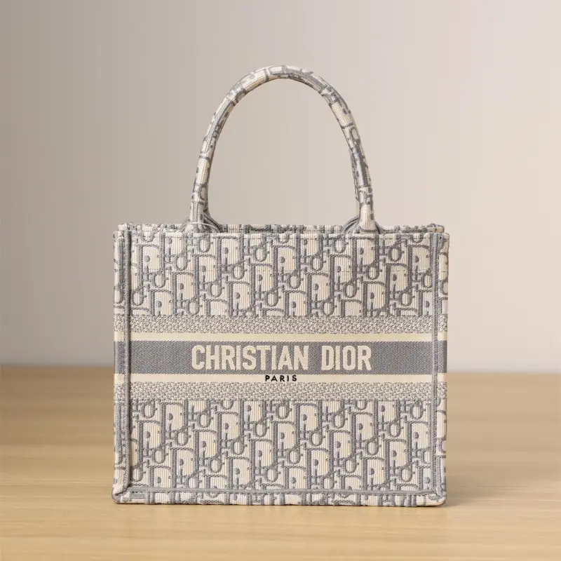 高仿Dior*BookTote系列Oblique印花灰色S免檢版