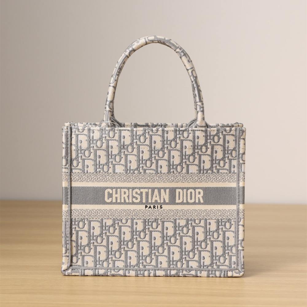高仿Dior*BookTote系列Oblique印花灰色S免檢版