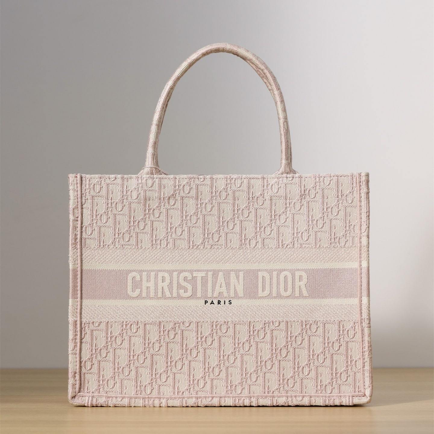 高仿Dior*BookTote系列Oblique印花粉色M免檢版
