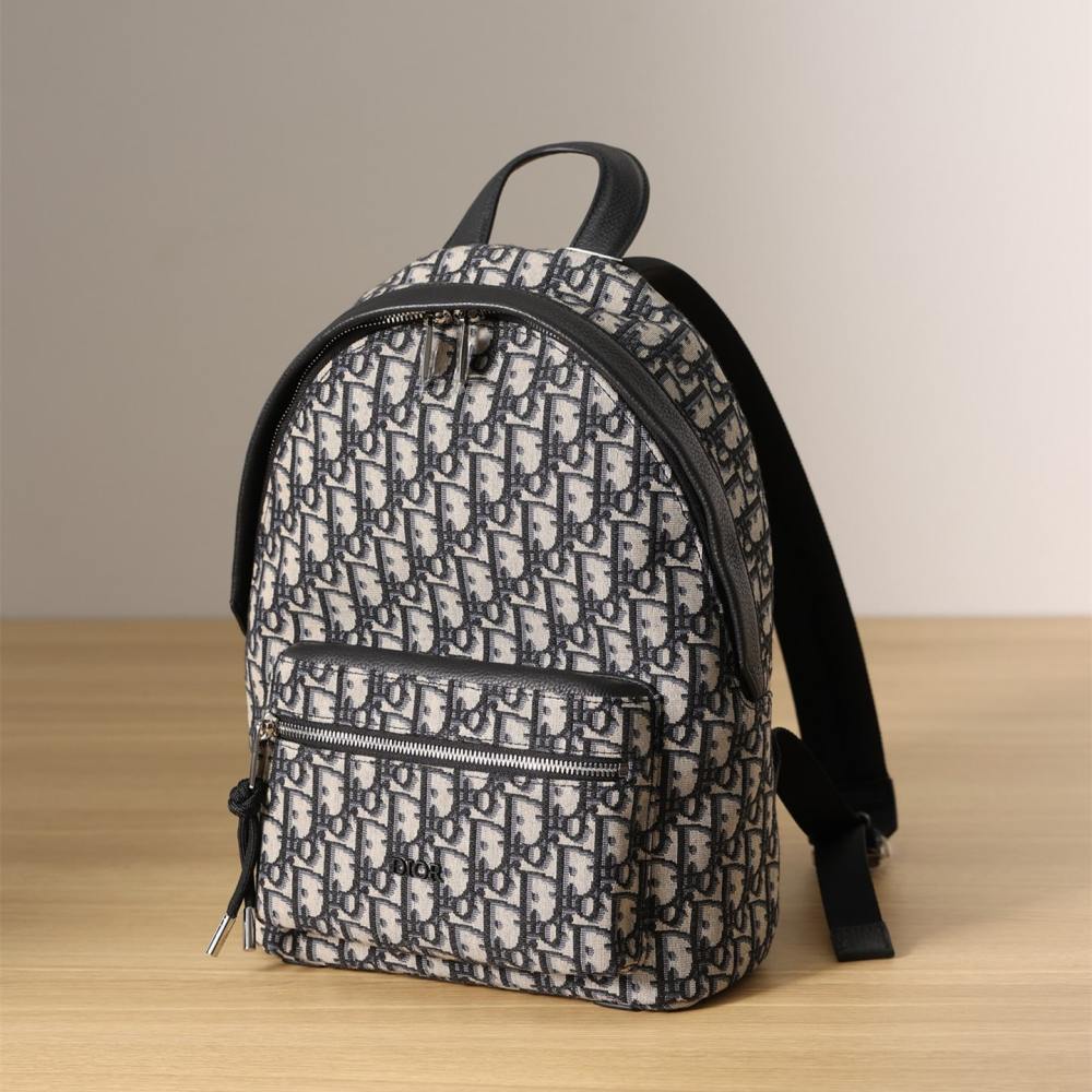 高仿Dior*Rider系列雙肩背包Oblique印花免檢版