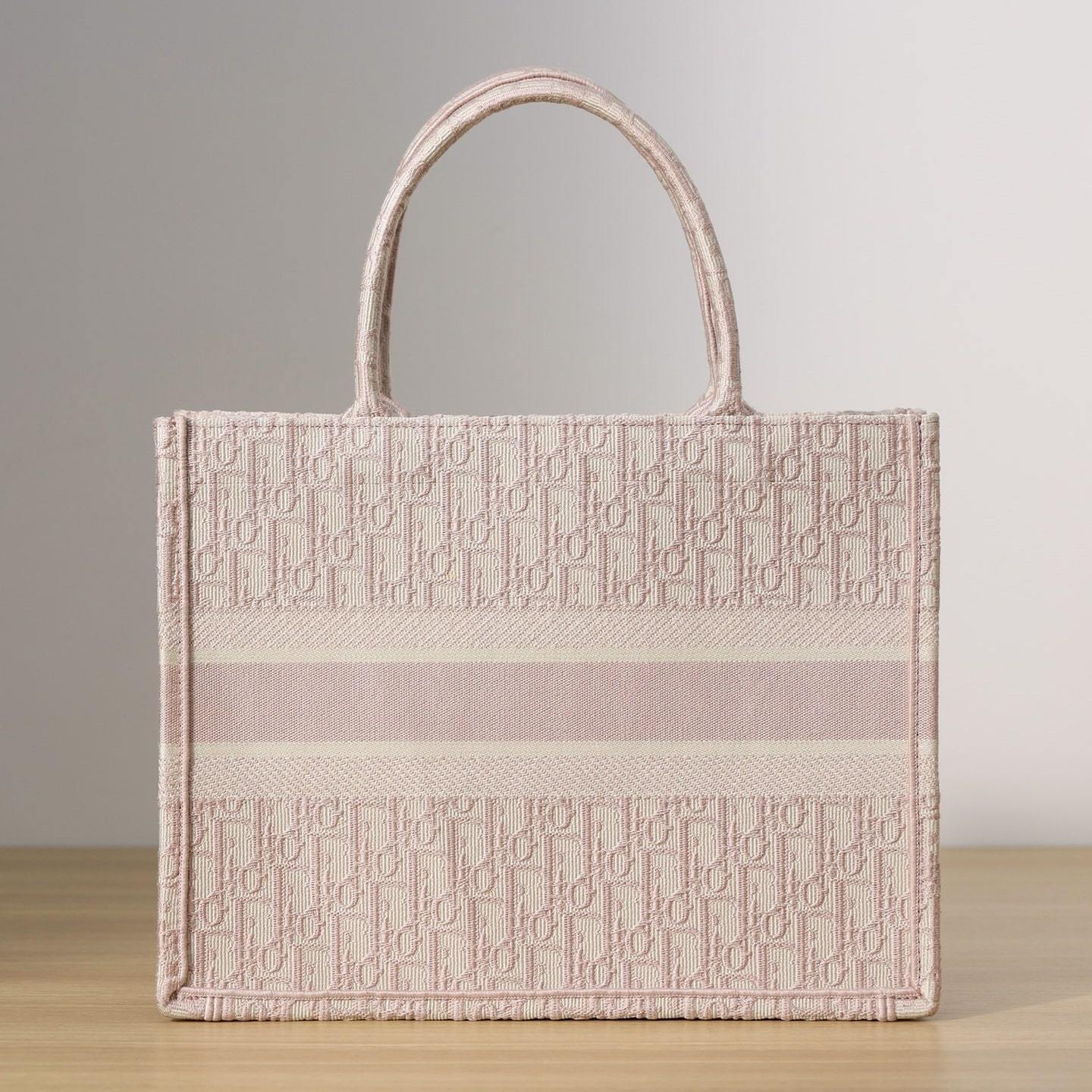高仿Dior*BookTote系列Oblique印花粉色M免檢版