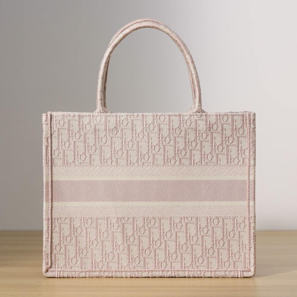 高仿Dior*BookTote系列Oblique印花粉色M免檢版