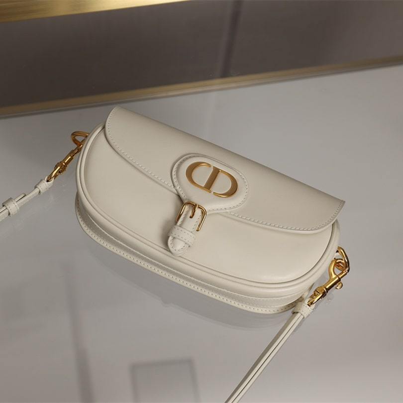 高仿Dior*Bobby系列單肩腋下包白色免檢版