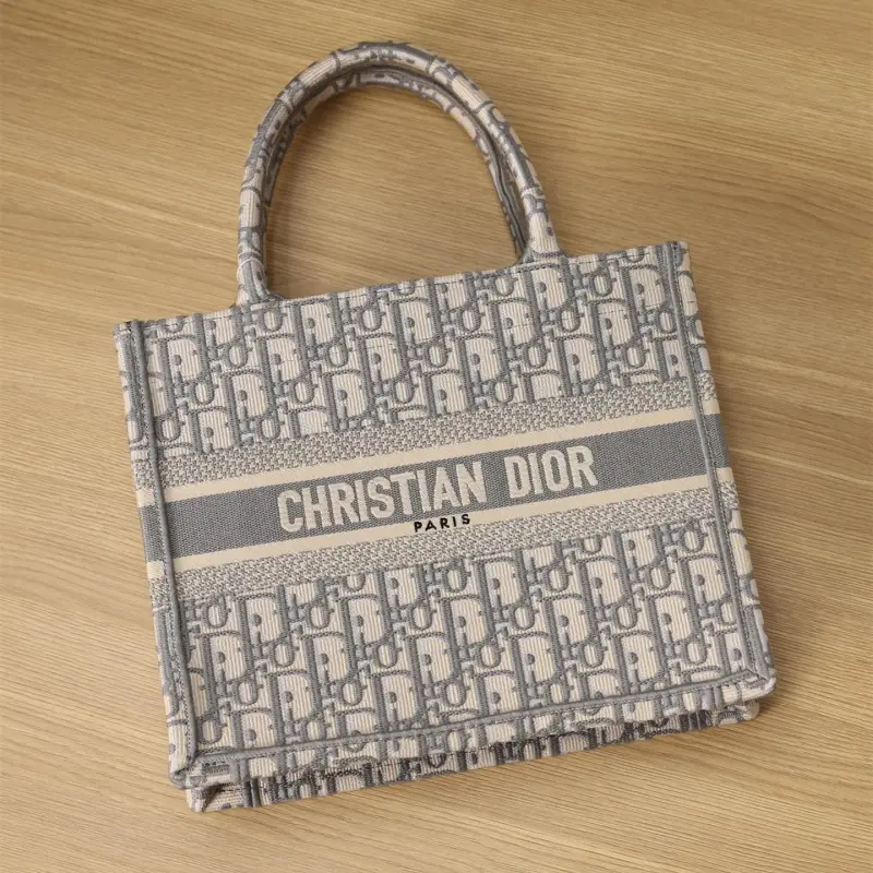 高仿Dior*BookTote系列Oblique印花灰色S免檢版