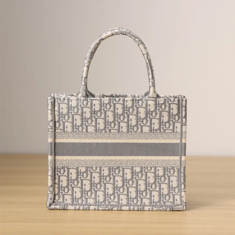 高仿Dior*BookTote系列Oblique印花灰色S免檢版