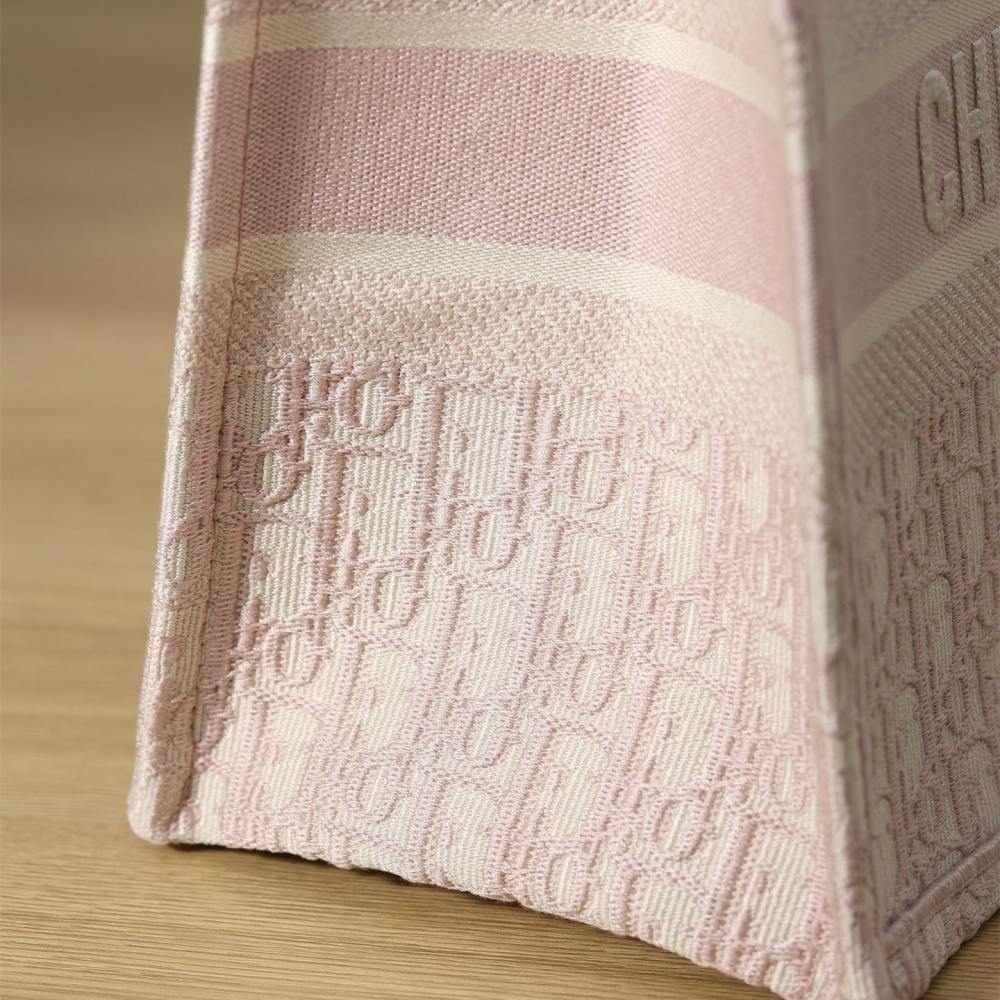 高仿Dior*BookTote系列Oblique印花粉色M免檢版