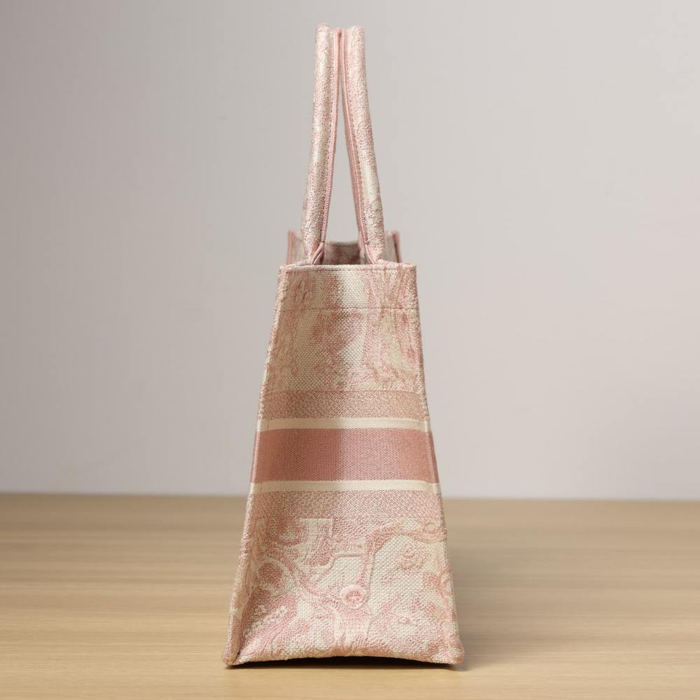 高仿Dior*BookTote系列粉色茹伊M手袋