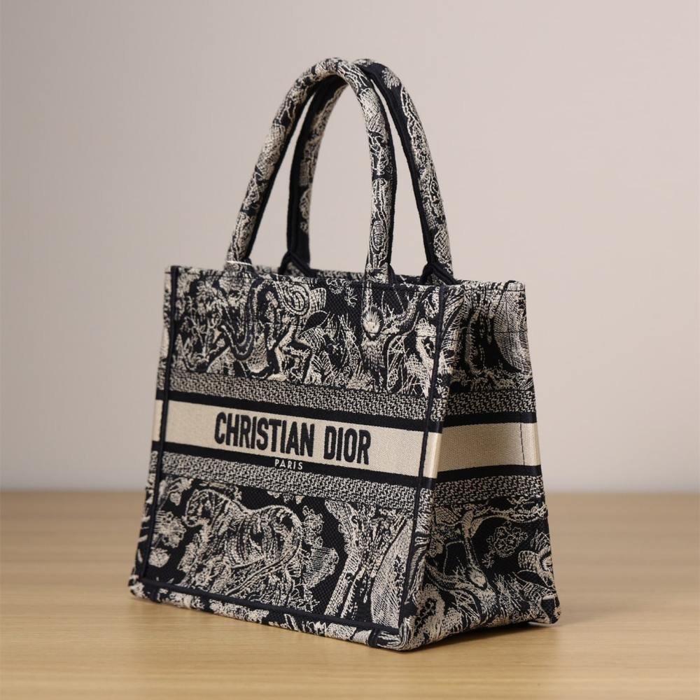 高仿Dior*BookTote系列藍色茹伊手袋S免檢版