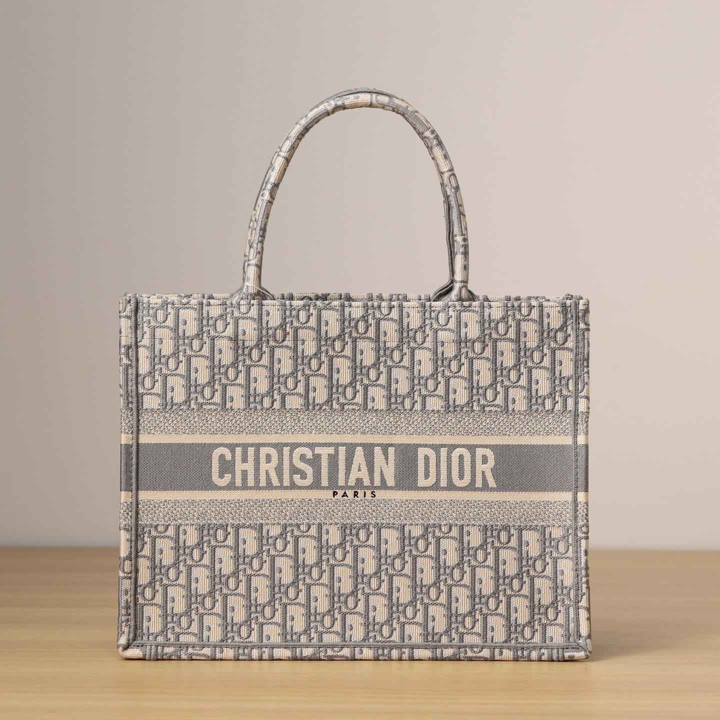 高仿Dior*BookTote系列Oblique印花灰色M免檢版