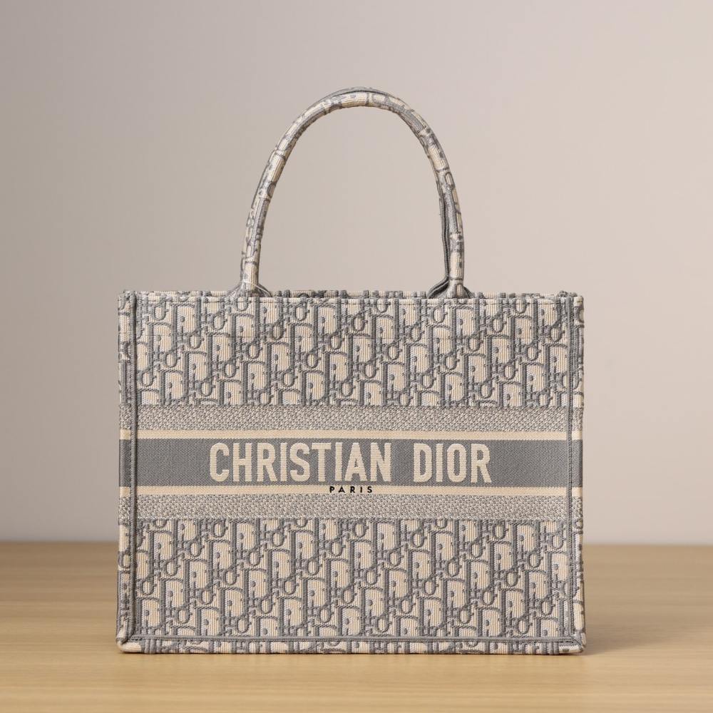 高仿Dior*BookTote系列Oblique印花灰色M免檢版