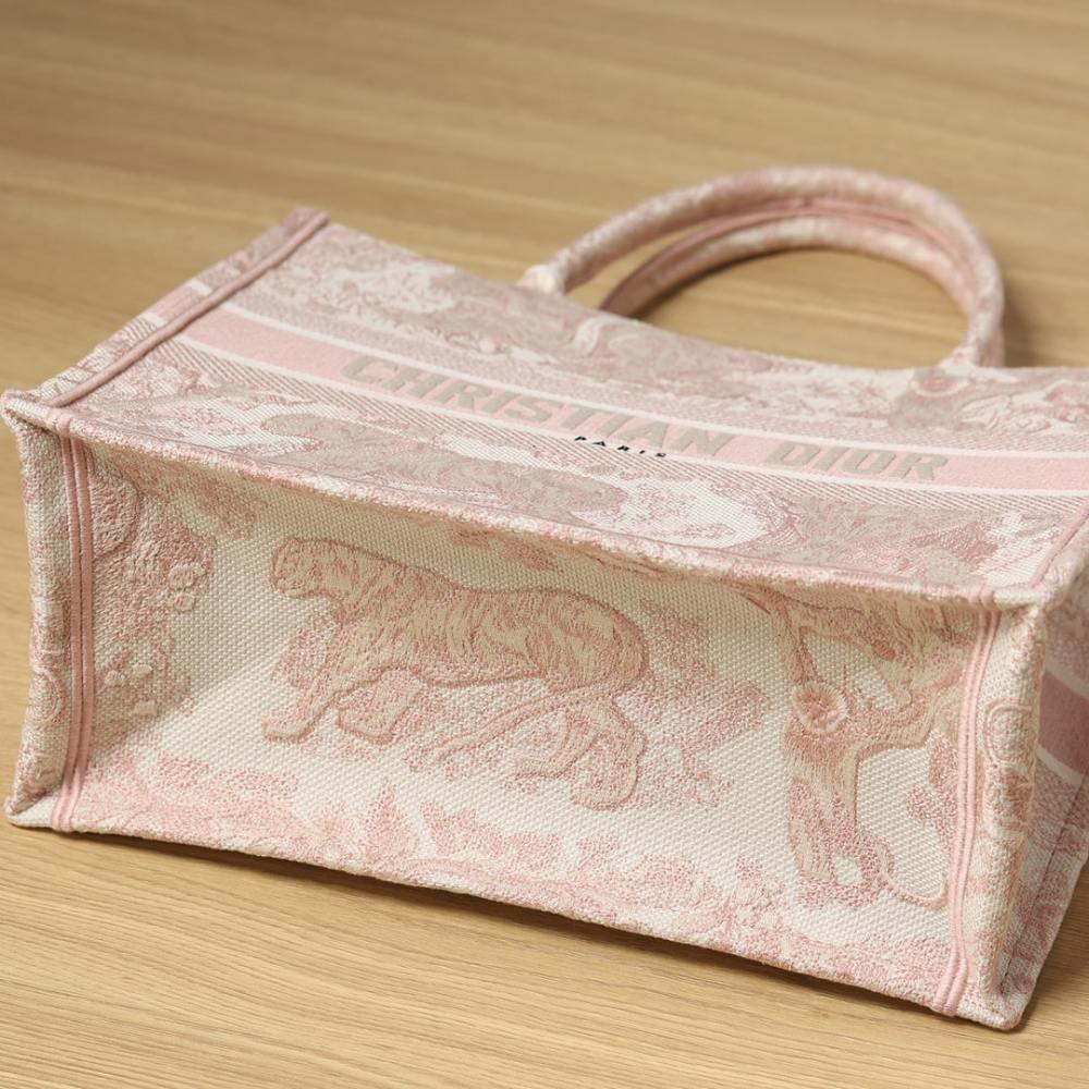 高仿Dior*BookTote系列粉色茹伊M手袋