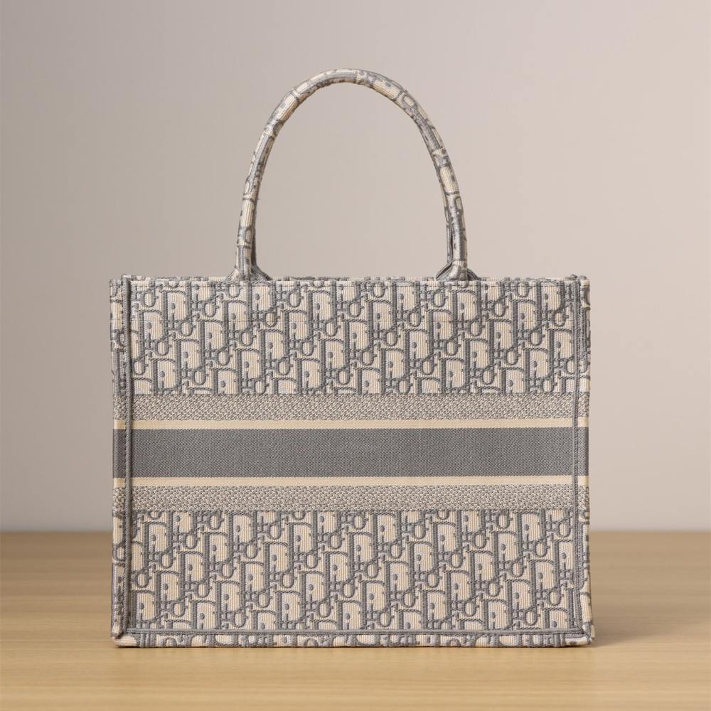 高仿Dior*BookTote系列Oblique印花灰色M免檢版