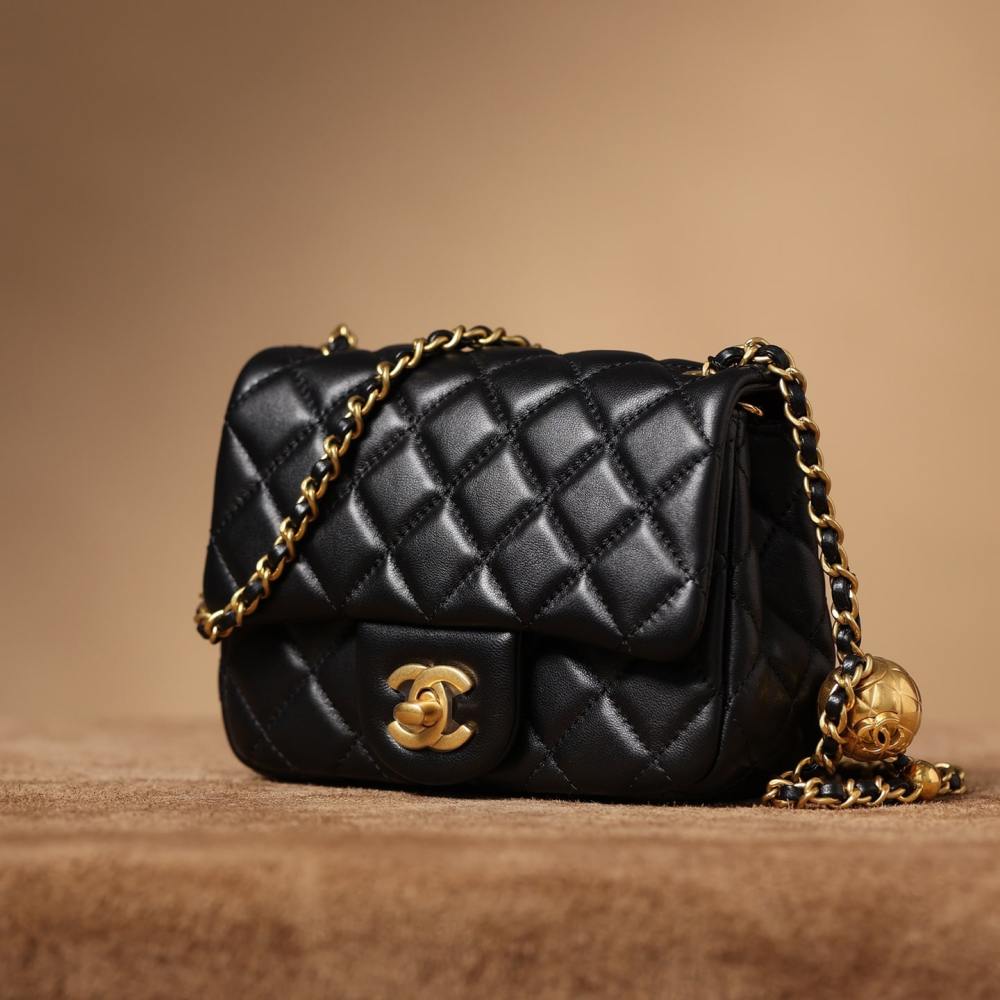 高仿Chanel*CF系列金球方胖子小羊皮XS免檢版