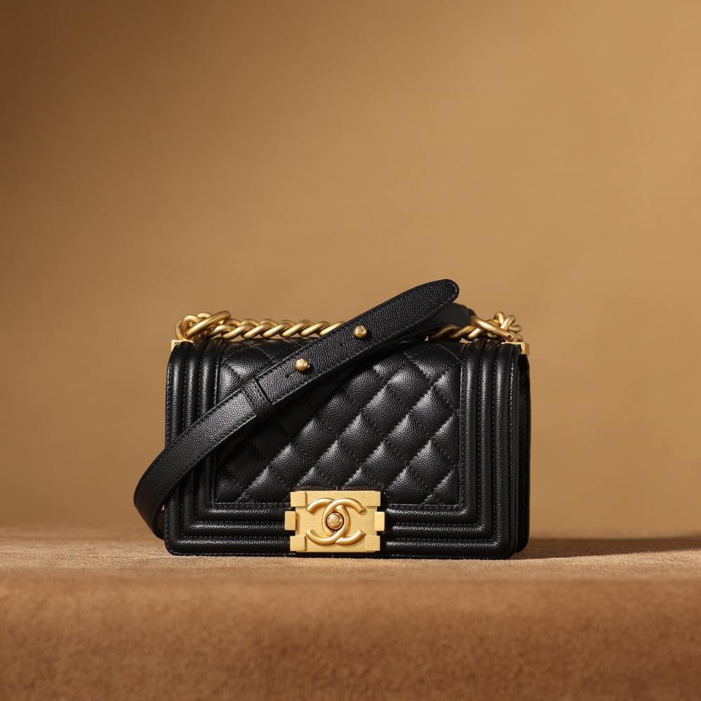 高仿Chanel*LeBoy黑色口蓋包S免檢版