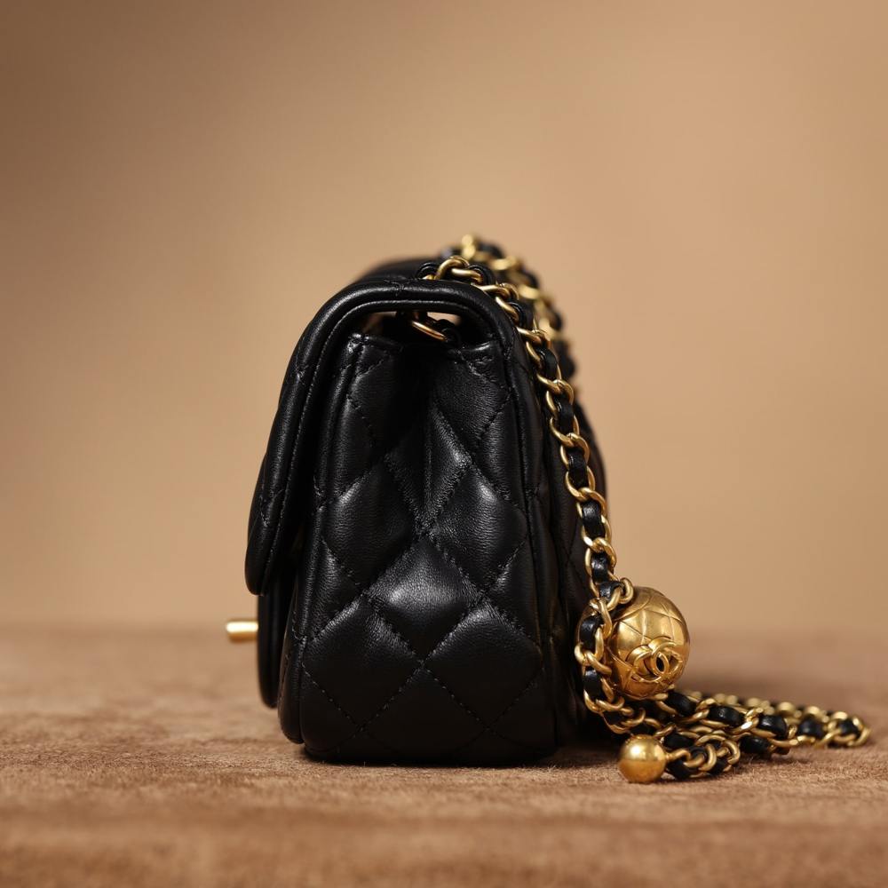 高仿Chanel*CF系列金球方胖子小羊皮XS免檢版