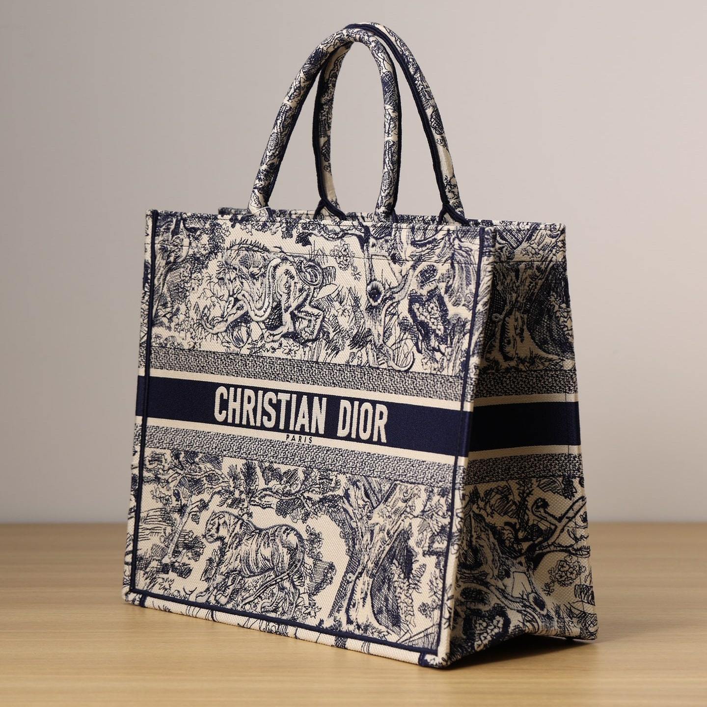高仿Dior*BookTote系列淺藍色茹伊手袋L免檢版