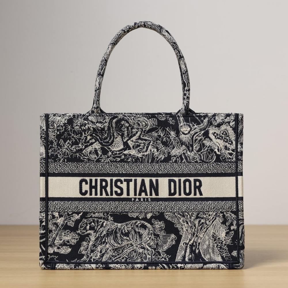 高仿Dior*BookTote系列藍色茹伊手袋S免檢版